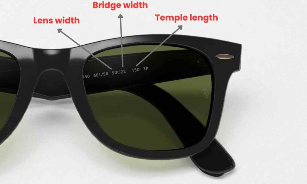 Glasses or Sunglasses (Unfolded Width)