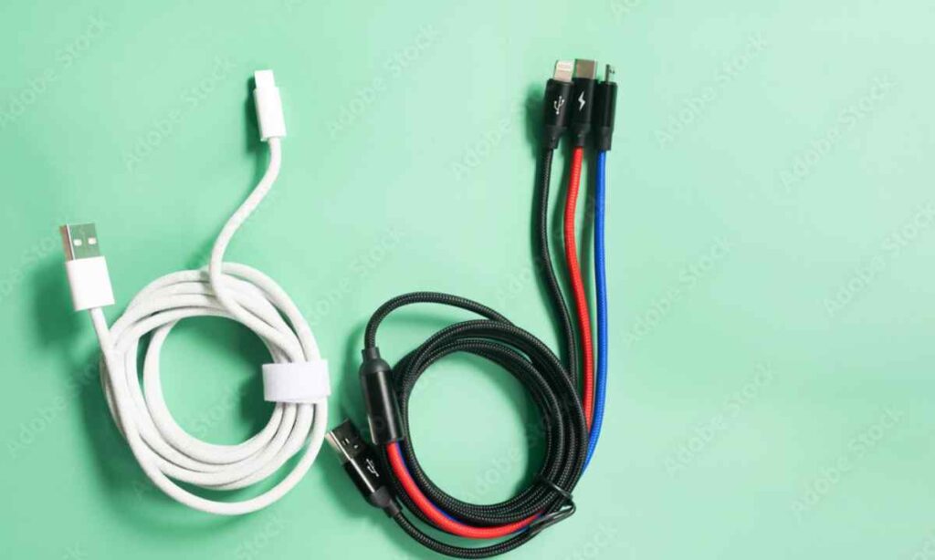 Folded Laptop Charger Cable (Coiled)