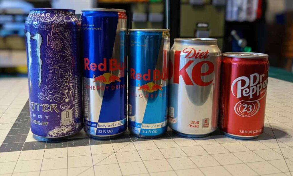 Red Bull Can Dimensions vs Other Energy Drink Cans