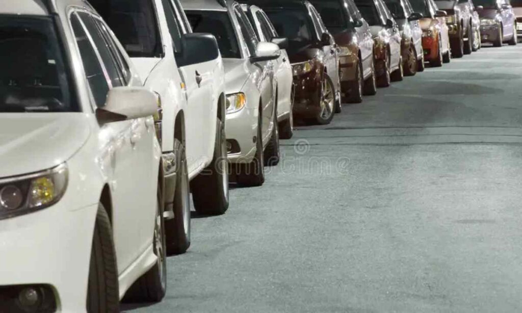 Six to Seven Cars (Parked in a Row)