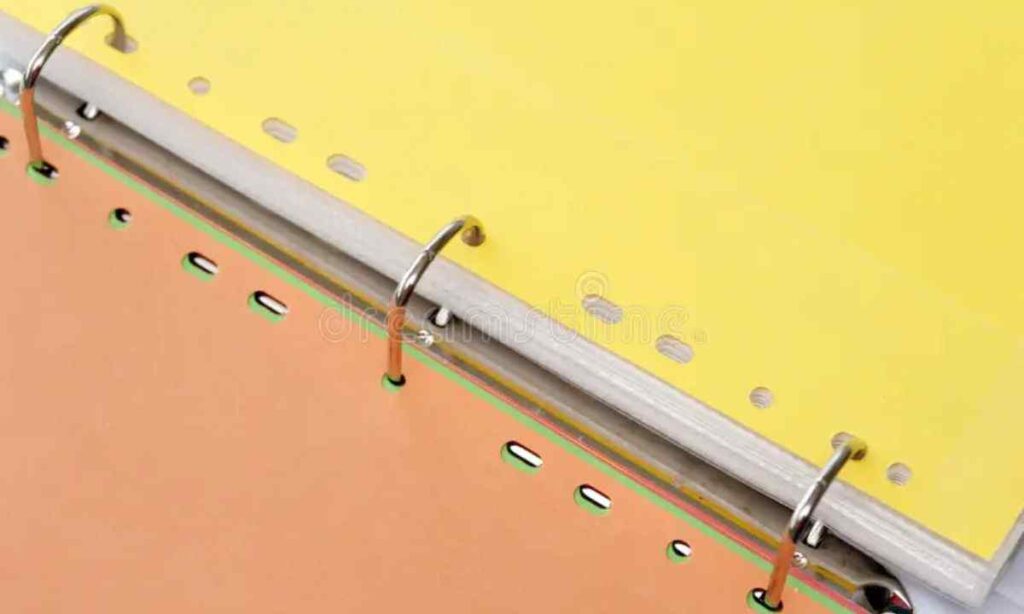 Typical 3 Ring Binder (Opened Flat)
