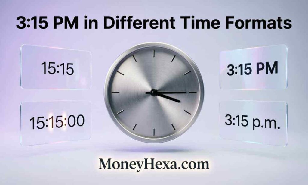 3:15 PM in Different Time Formats