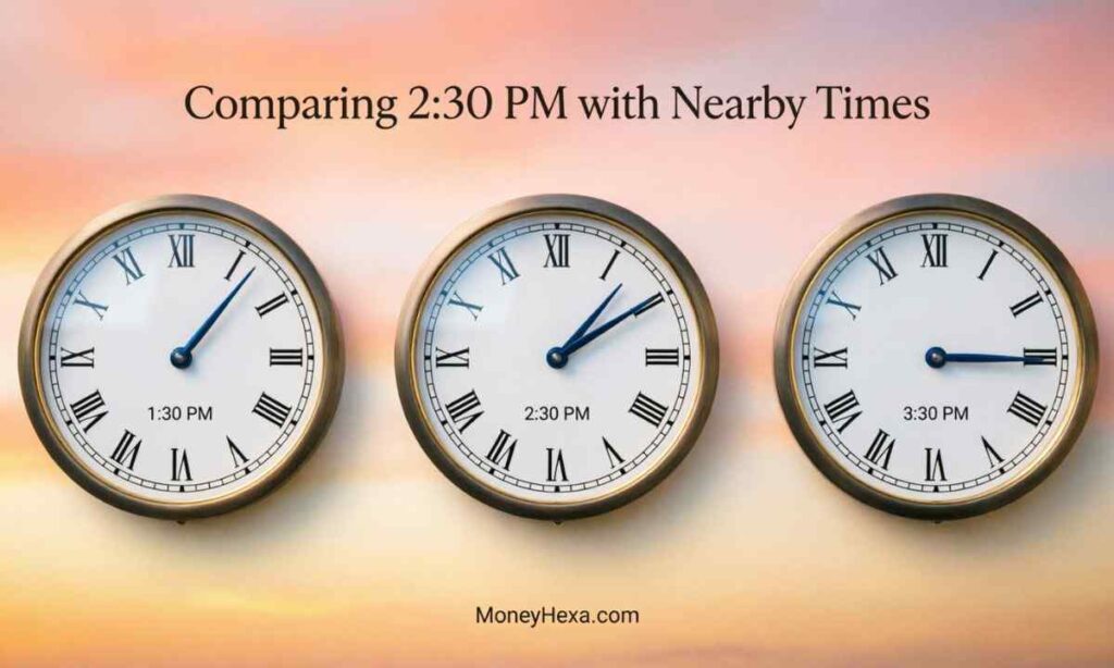 Comparing 2:30 PM with Nearby Times
