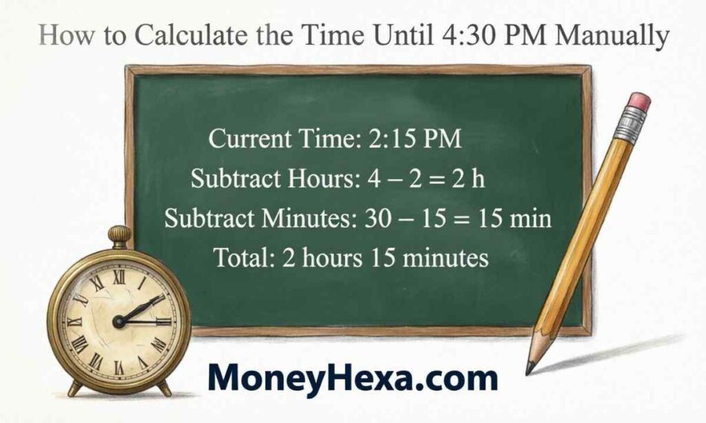 How to Calculate the Time Until 4:30 PM Manually