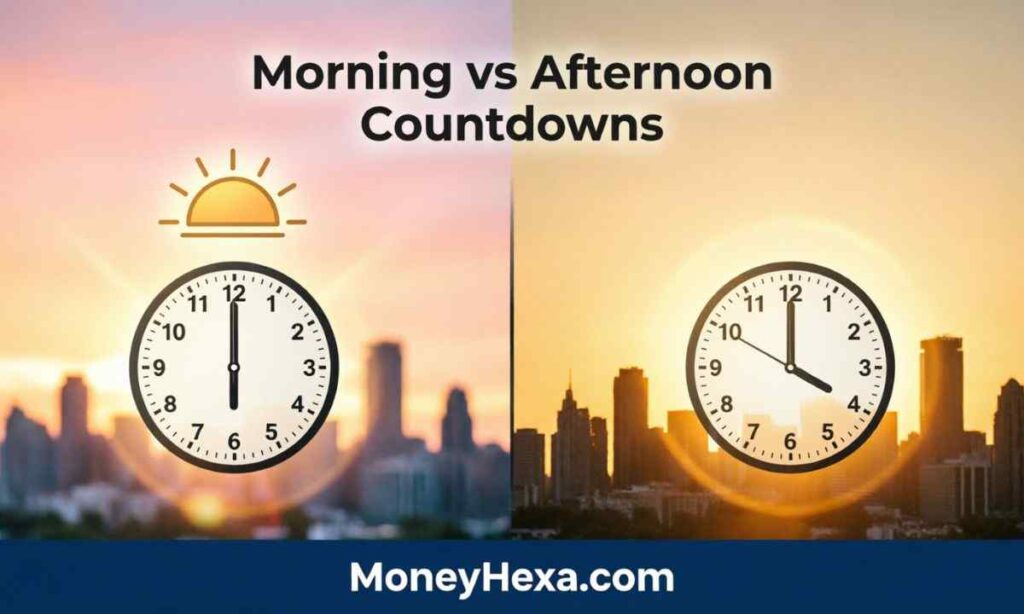 Morning vs Afternoon Countdowns