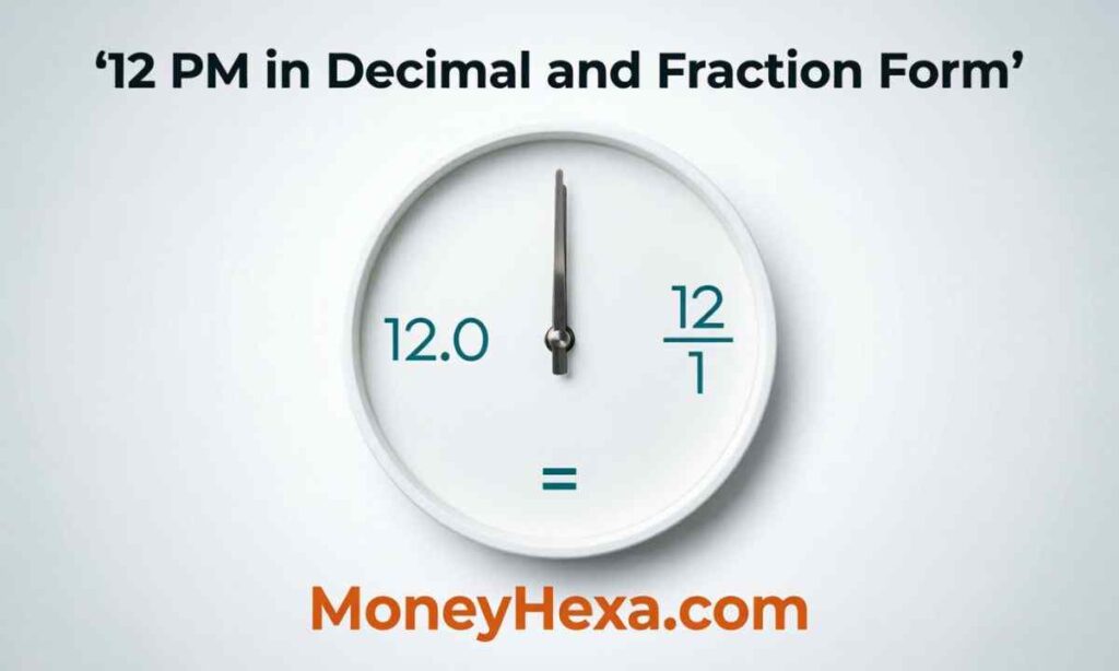 12 PM in Decimal and Fraction Form