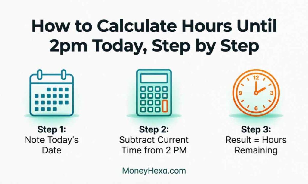 How to Calculate Hours Until 2pm Today, Step by Step 