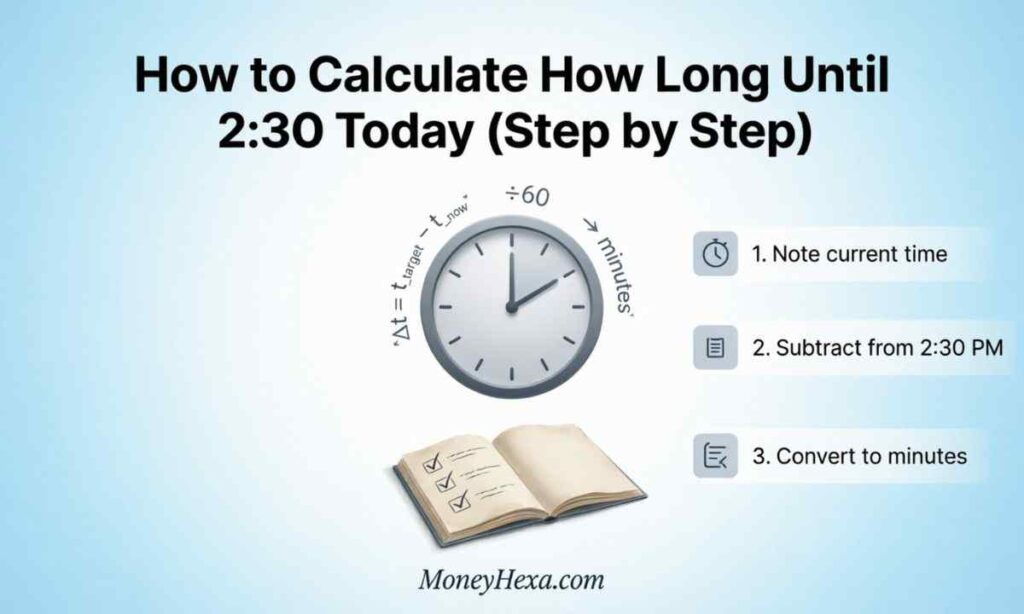 How to Calculate How Long Until 2:30 Today (Step by Step)