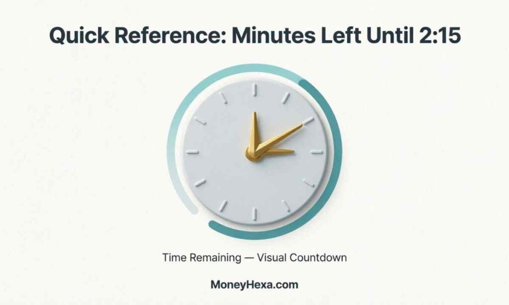 Quick Reference Minutes Left Until 2:15