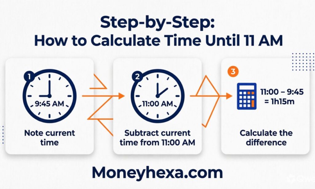 Step-by-Step How to Calculate Time Until 11 AM