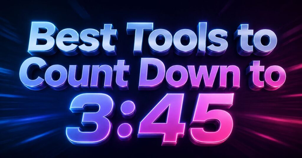 Best Tools to Count Down to 345