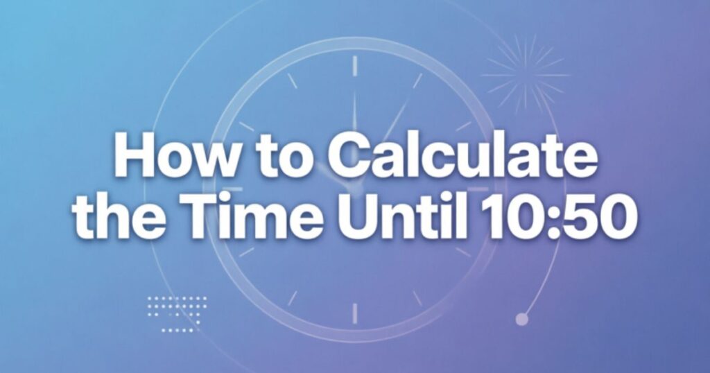 How to Calculate the Time Until 1050