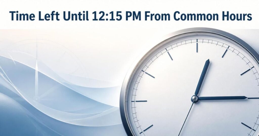 Time Left Until 1215 PM From Common Hours
